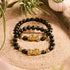 Pixiu Feng Shui Bracelet | CARBON Element | Black Agate x 18k Gold