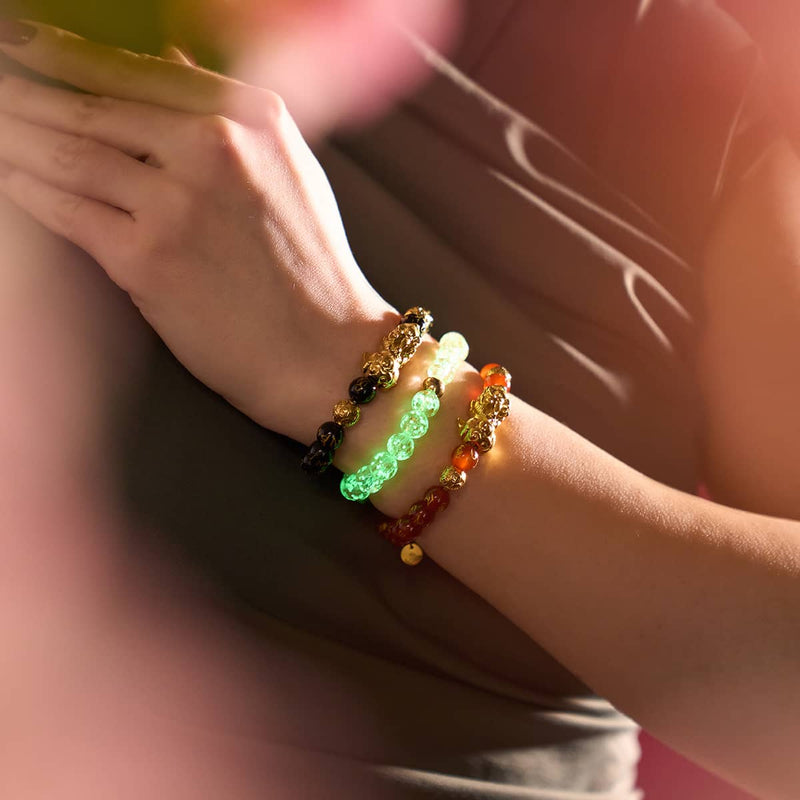 Pixiu Feng Shui Bracelet | CARBON Element | Black Agate x 18k Gold