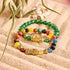 Pixiu Feng Shui Bracelet | EARTH Element | Green Agate x 18k Gold