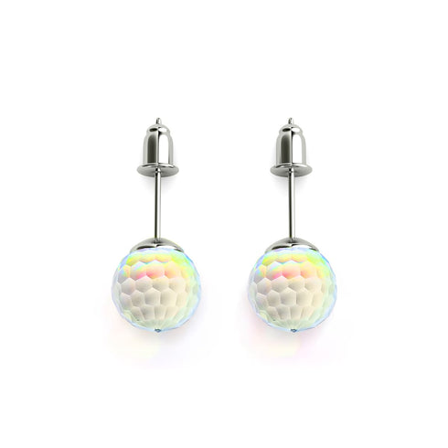Rainbow White | .925 Sterling Silver | Prisma Stud Earrings
