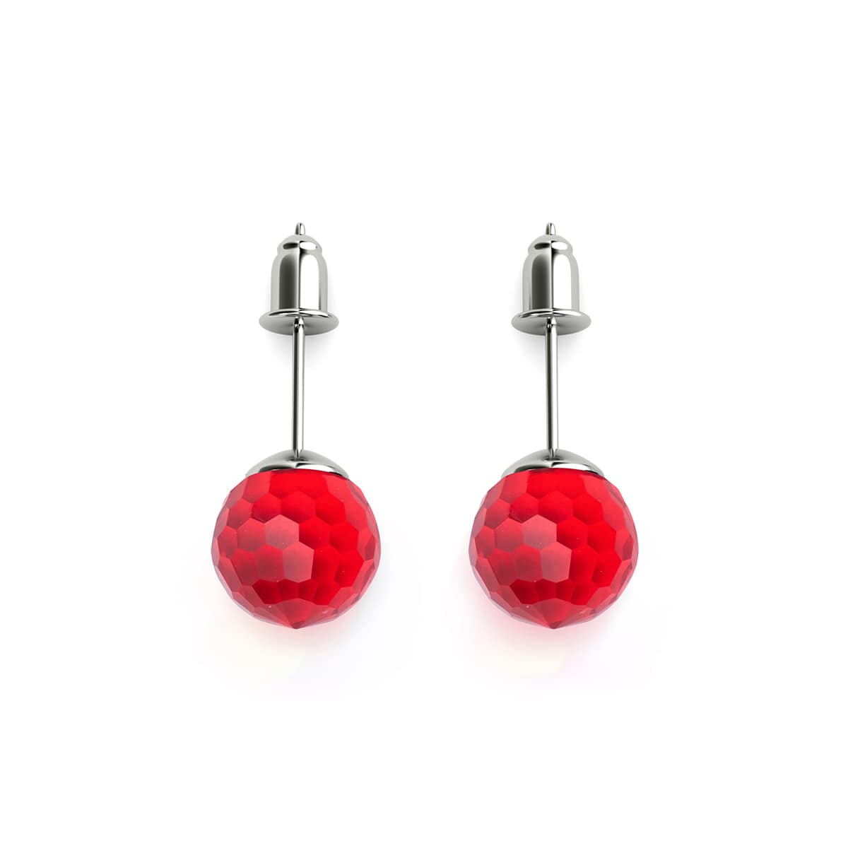 Ruby | .925 Sterling Silver | Prisma Stud Earrings