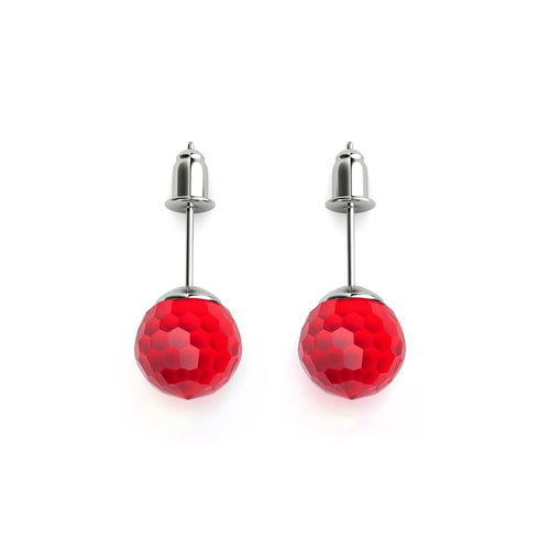 Ruby | .925 Sterling Silver | Prisma Stud Earrings