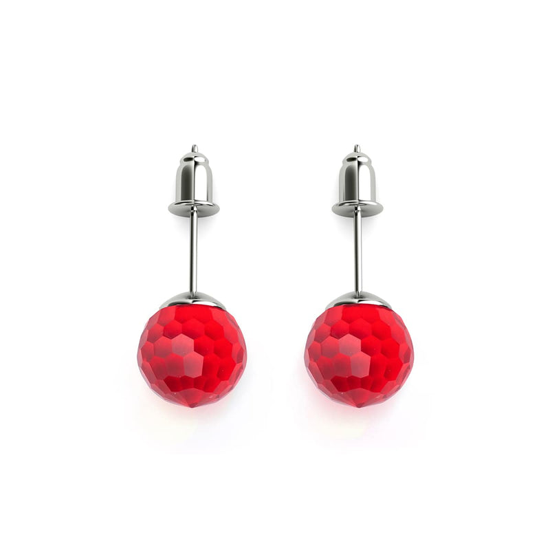 Ruby | .925 Sterling Silver | Prisma Stud Earrings