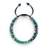 Mini Sacred Geom | Rainbow Hematite x Gunmetal | Triple Strand Bracelet