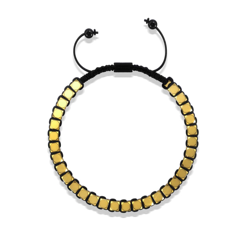 Sacred Geom | Gold Hematite | Gunmetal | Octahedron Bracelet