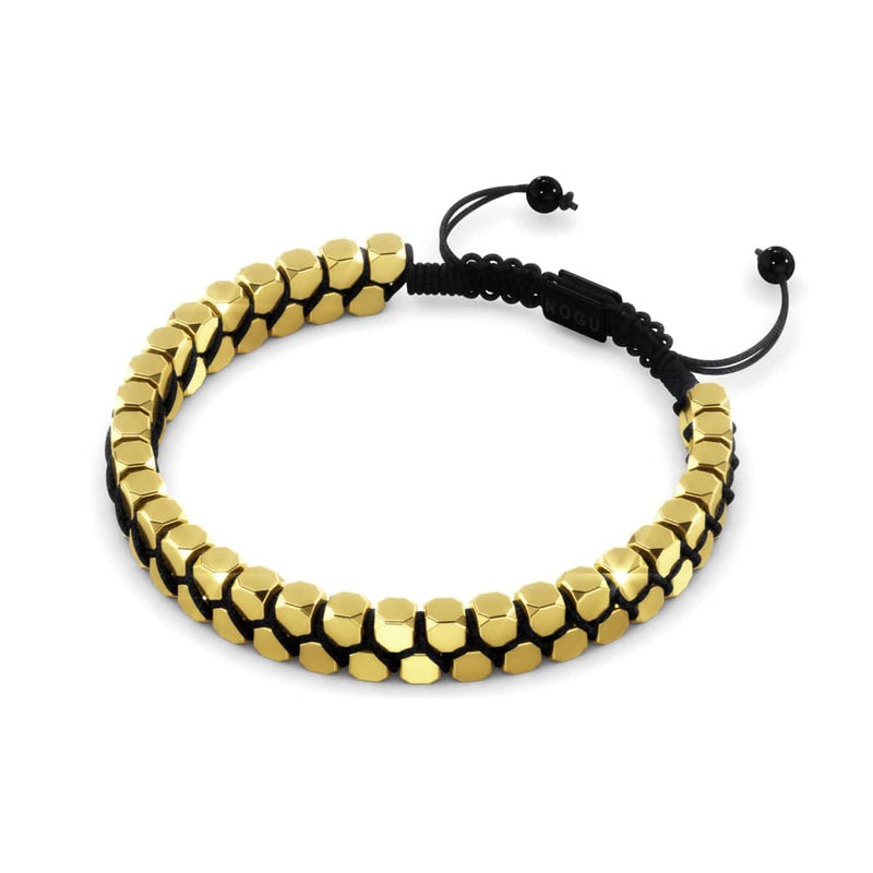 Sacred Geom | Gold Hematite | Gunmetal | Octahedron Bracelet