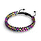 Sacred Geom | Rainbow Hematite | Gunmetal | Octahedron Bracelet