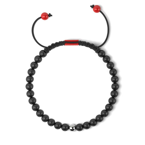 Lava Rock Diffuser | .925 Sterling Silver and Red Enamel | Macrame Santa Bracelet