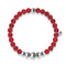 Red Turquoise | Silver and Red Enamel | Santa Charm Bracelet