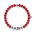 Red Turquoise | Silver and Red Enamel | Santa Charm Bracelet