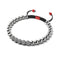 Silver and Red Enamel | Crystal Gala Santa Bracelet | Black