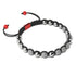 Silver and Red Enamel | Crystal Kikiballa Santa Bracelet | Black