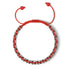 Silver and Red Enamel | Kismet Links | Macrame Santa Bracelet