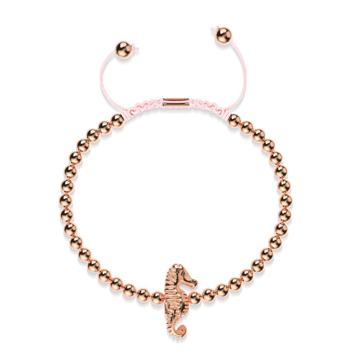 Reef | 18k Rose Gold | Seahorse Macrame Charmballa Bracelet