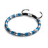 Serpentine | Blue and Silver and Matte Hematite x Silver | Wave Bracelet