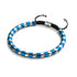 Serpentine | Blue and Silver Hematite x Silver | Wave Bracelet