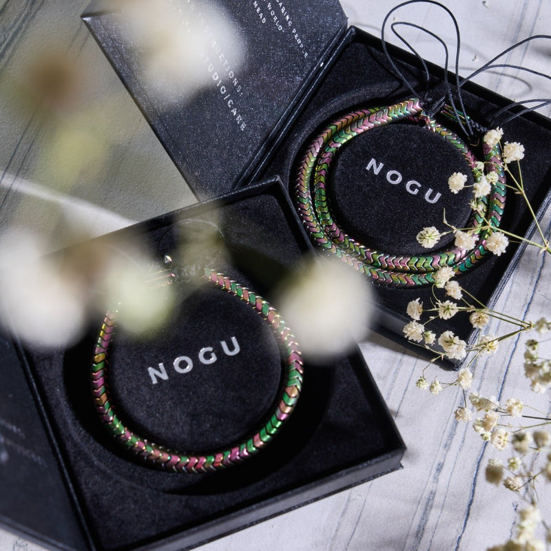 Serpentine | Unicorn Gold Hematite x Unicorn Silver | Double Wave Bracelet