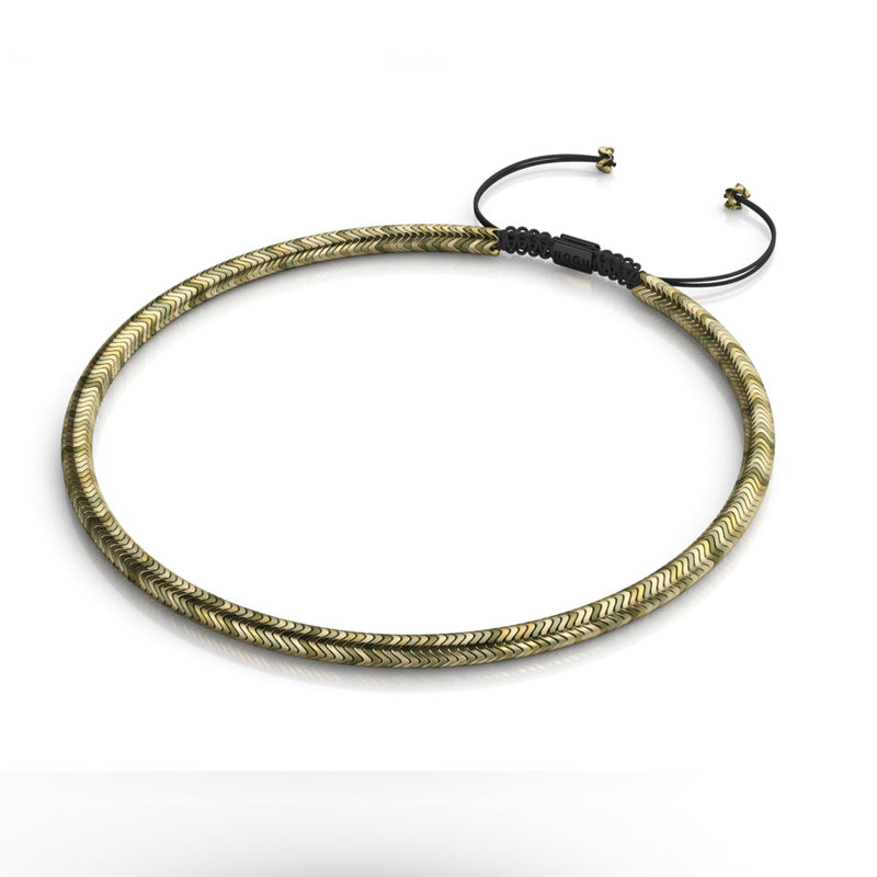 Serpentine | Bronze Hematite x Gunmetal | Double Wave Necklace