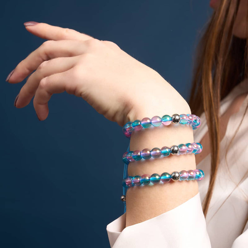 Bubble Pop | Shimmer Glass | Macrame Bracelet