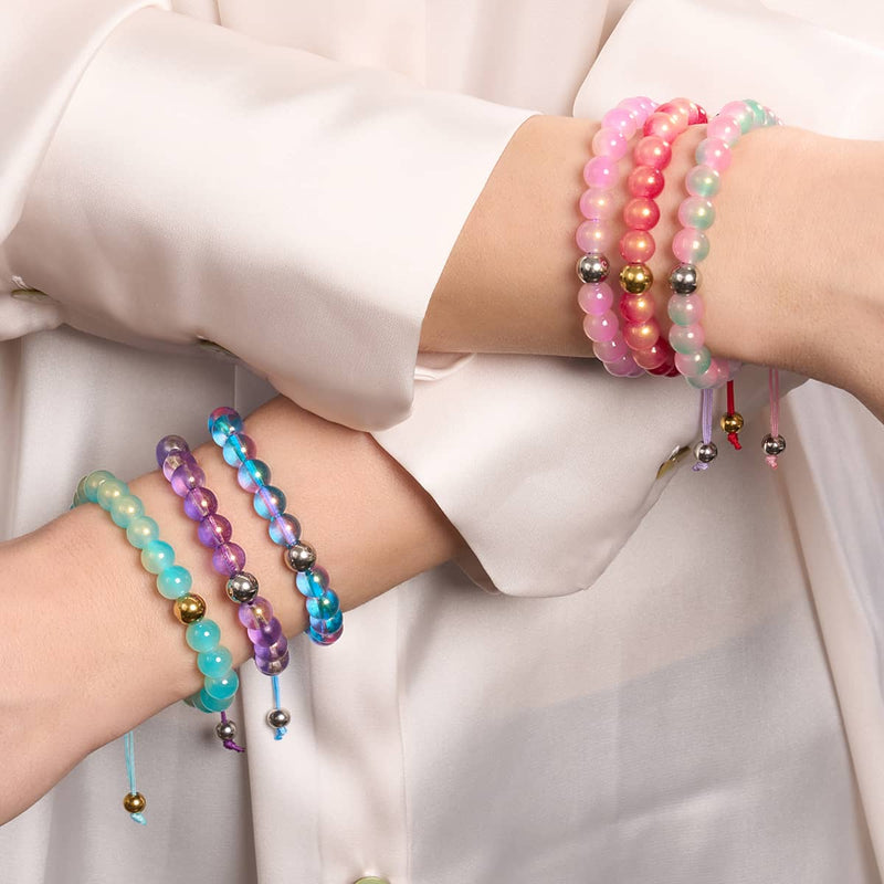 Grape Soda | Shimmer Glass | Macrame Bracelet