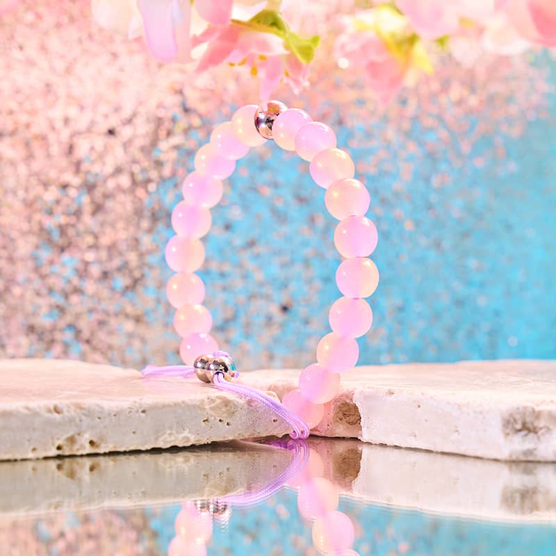 Lavender Fizz | Shimmer Glass | Macrame Bracelet