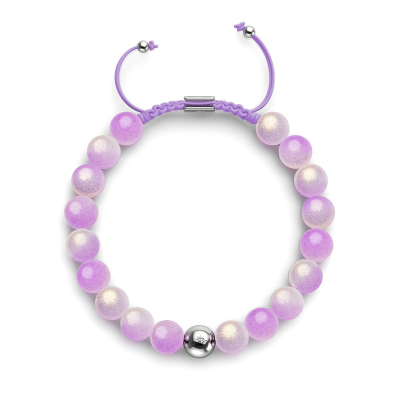 Lavender Fizz | Shimmer Glass | Macrame Bracelet