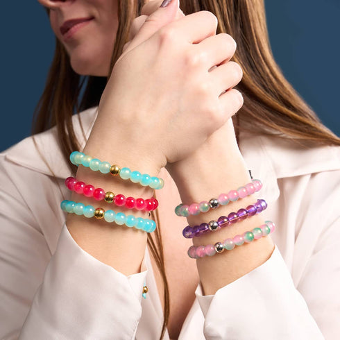 Maraschino Cherry | Shimmer Glass | Macrame Bracelet