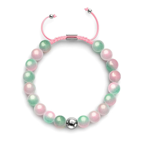 Sliced Melon | Shimmer Glass | Macrame Bracelet