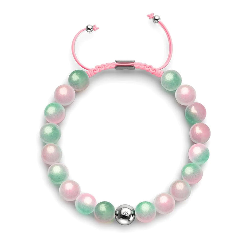 Sliced Melon | Shimmer Glass | Macrame Bracelet