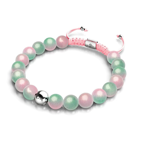 Sliced Melon | Shimmer Glass | Macrame Bracelet