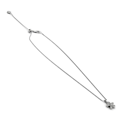 Flower Power | .925 Sterling Silver | Crystal Infinity Clasp Necklace
