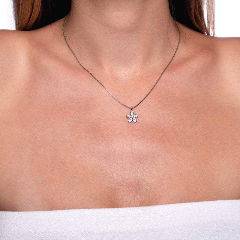 Flower Power | .925 Sterling Silver | Crystal Infinity Clasp Necklace