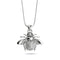 Queen | .925 Sterling Silver | Crystal Honeybee Infinity Clasp Necklace