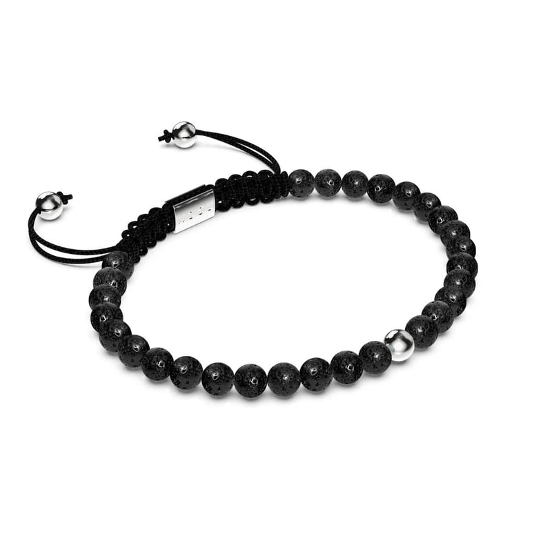 Lava Rock Diffuser | .925 Sterling Silver | Focus Gemstone Macrame Bracelet