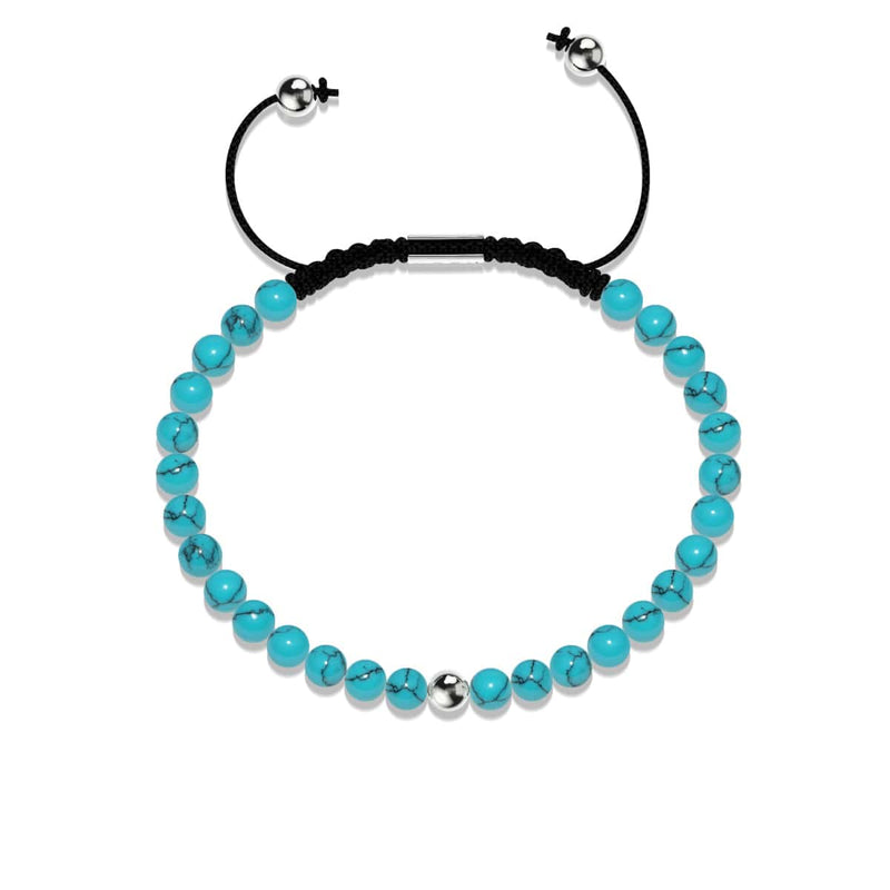 Turquoise | .925 Sterling Silver | Focus Gemstone Macrame Bracelet