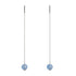 Aquamarine | .925 Sterling Silver | Gemstone Chain Drop Threader Earrings