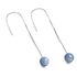 Blue Aventurine | .925 Sterling Silver | Gemstone Chain Drop Threader Earrings