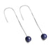 Lapis | .925 Sterling Silver | Chain Drop Threader Gemstone Earrings