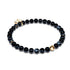 Black Line Agate | .925 Sterling Gold Vermeil | Healing Gemstone Bead Bracelet