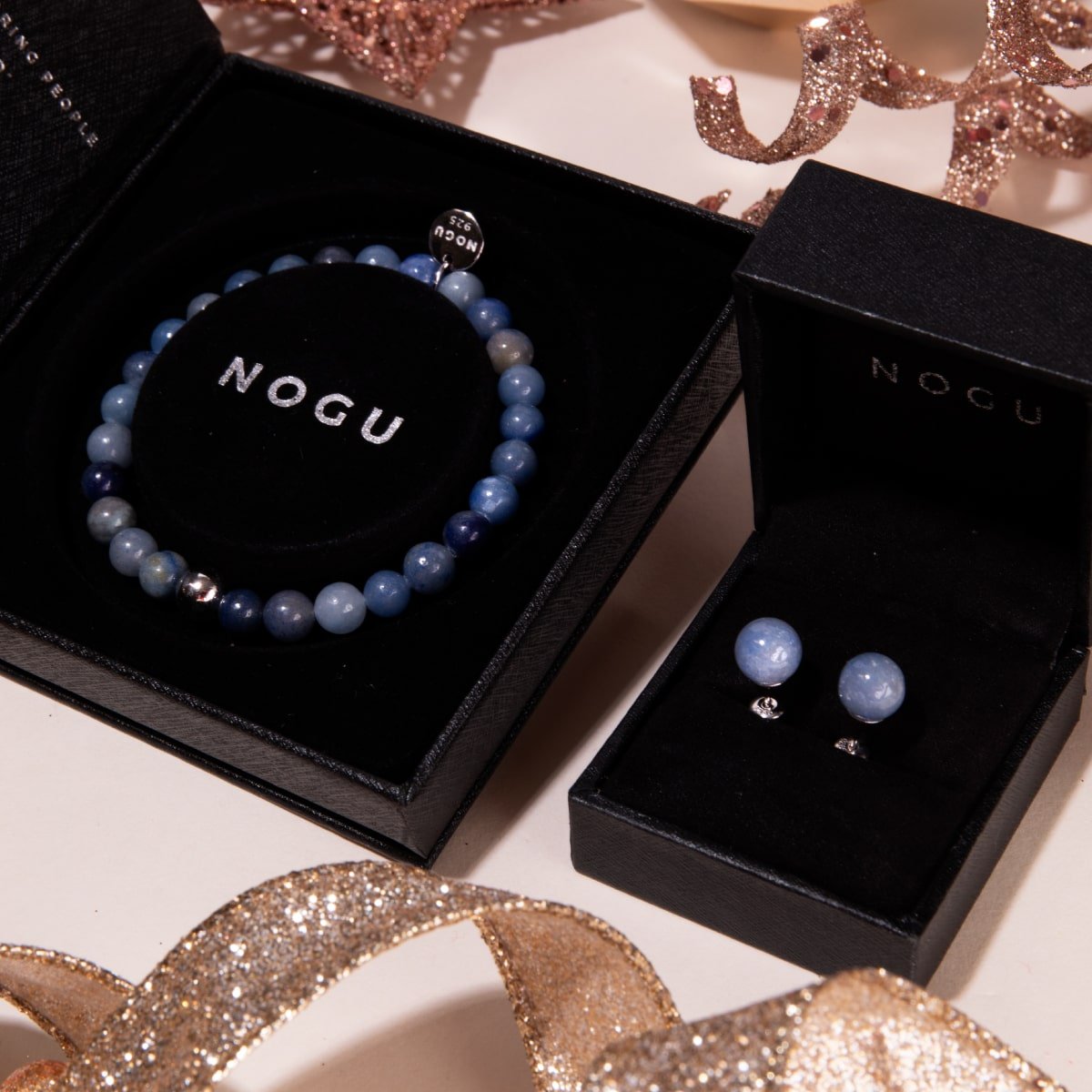 Blue Aventurine | .925 Sterling Silver | Healing Gemstone Bead Bracelet
