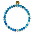 Blue Line Agate | .925 Sterling Gold Vermeil | Healing Gemstone Bead Bracelet