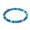Blue Line Agate | .925 Sterling Gold Vermeil | Healing Gemstone Bead Bracelet