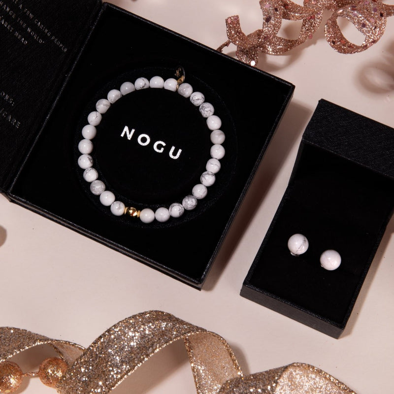 Howlite | .925 Sterling Silver | Healing Gemstone Bead Bracelet