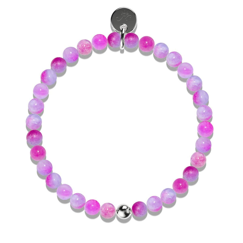 Rainbow Jade | .925 Sterling Silver | Healing Gemstone Bead Bracelet