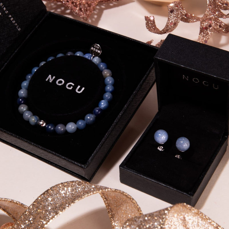 Blue Aventurine | .925 Sterling Silver | Gemstone Stud Earrings