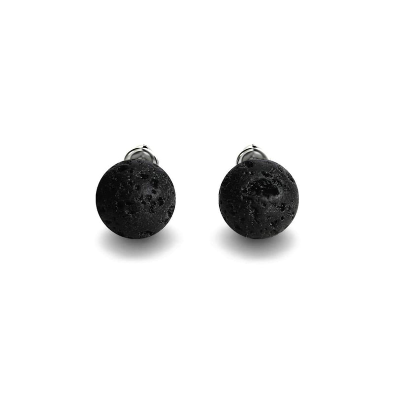 Lava Rock Diffuser | .925 Sterling Silver | Gemstone Stud Earrings