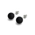 Matte Black Agate | .925 Sterling Silver | Gemstone Stud Earrings