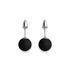 Matte Black Agate | .925 Sterling Silver | Gemstone Stud Earrings
