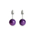 Purple Line Faceted Agate | .925 Sterling Silver | Gemstone Stud Earrings