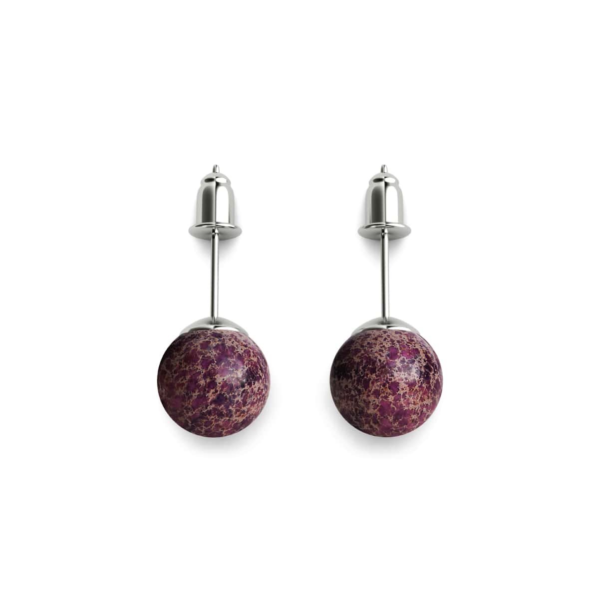 Purple Regalite | .925 Sterling Silver | Gemstone Stud Earrings